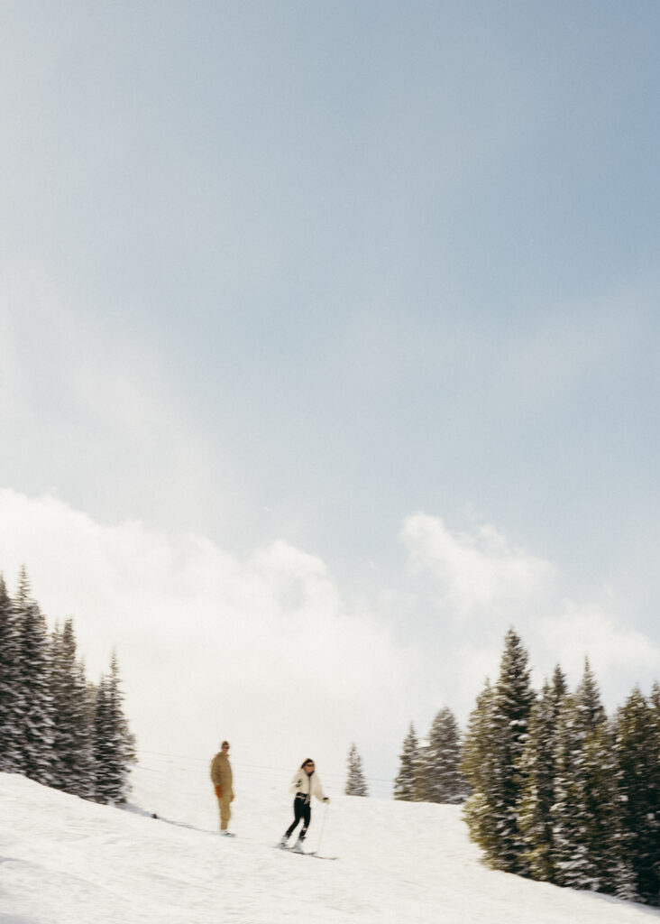 Colorado Ski engagement photos on Vail Mountain