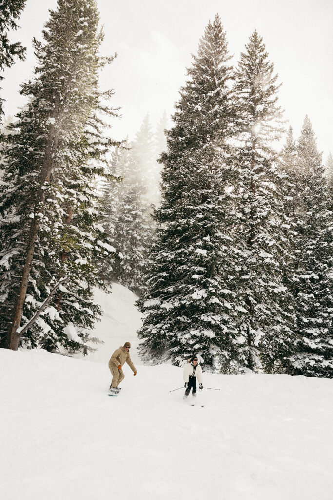 Colorado Ski engagement photos on Vail Mountain