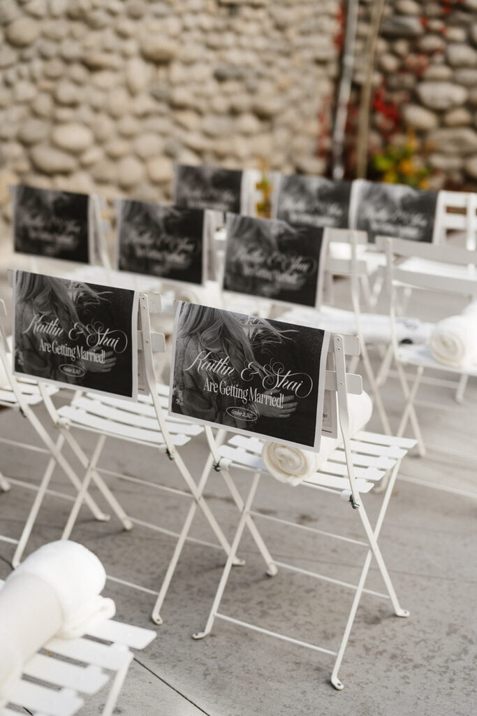 Ceremony space at Surf Hotel and Chateau