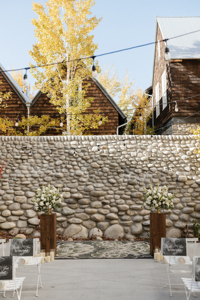 Ceremony space at Surf Hotel and Chateau
