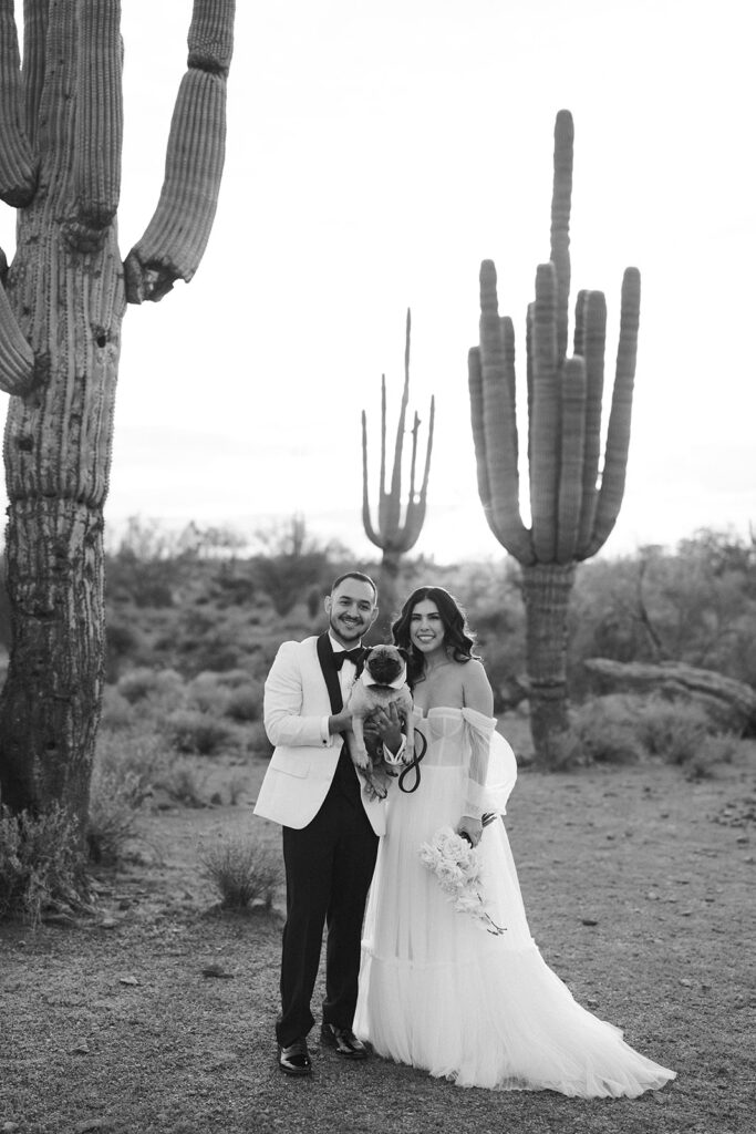 Desert bride and groom photos in Arizona