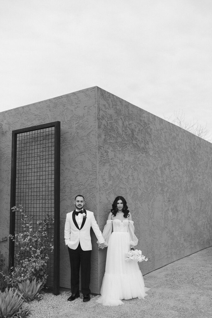 Bride and groom portraits at The Paseo wedding venue in Arizona