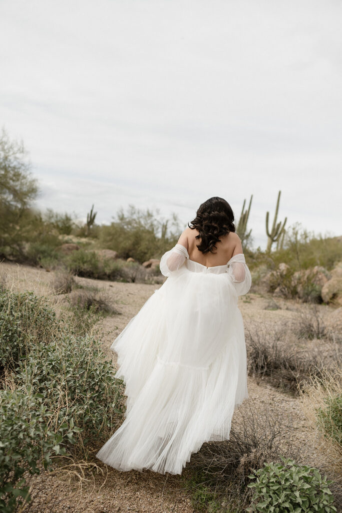Desert bridal portraits in Arizona