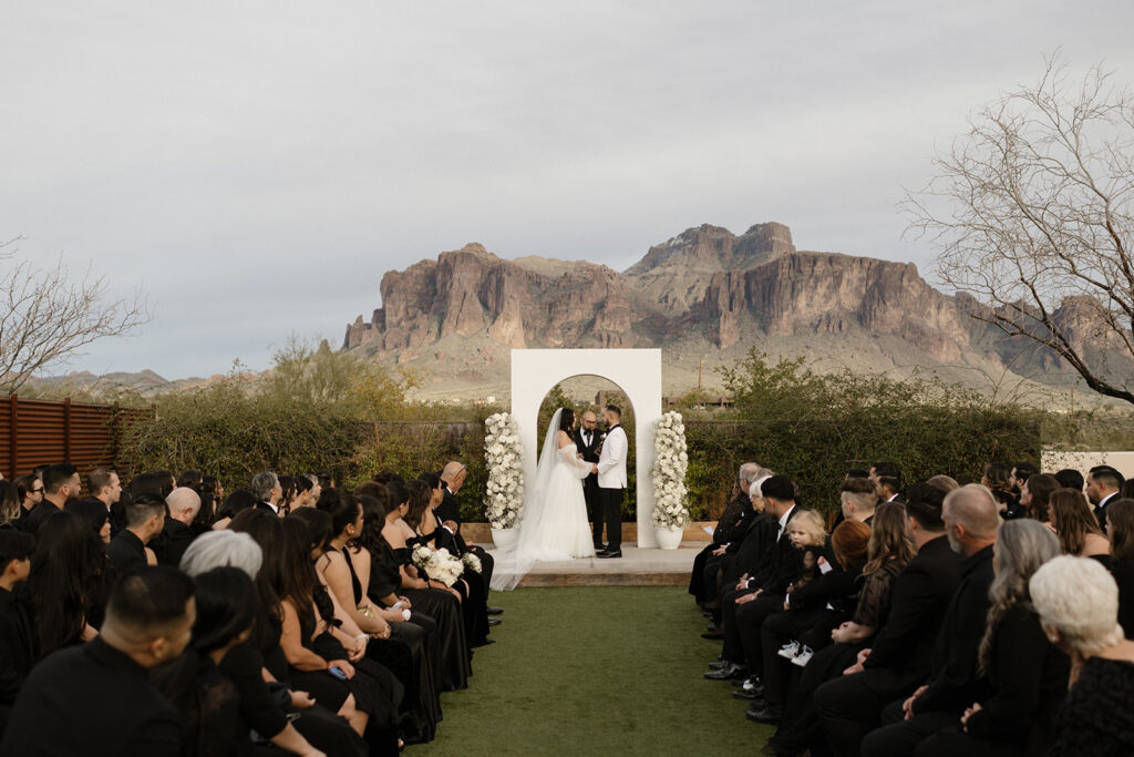 Wedding ceremony at The Paseo wedding venue in Arizona