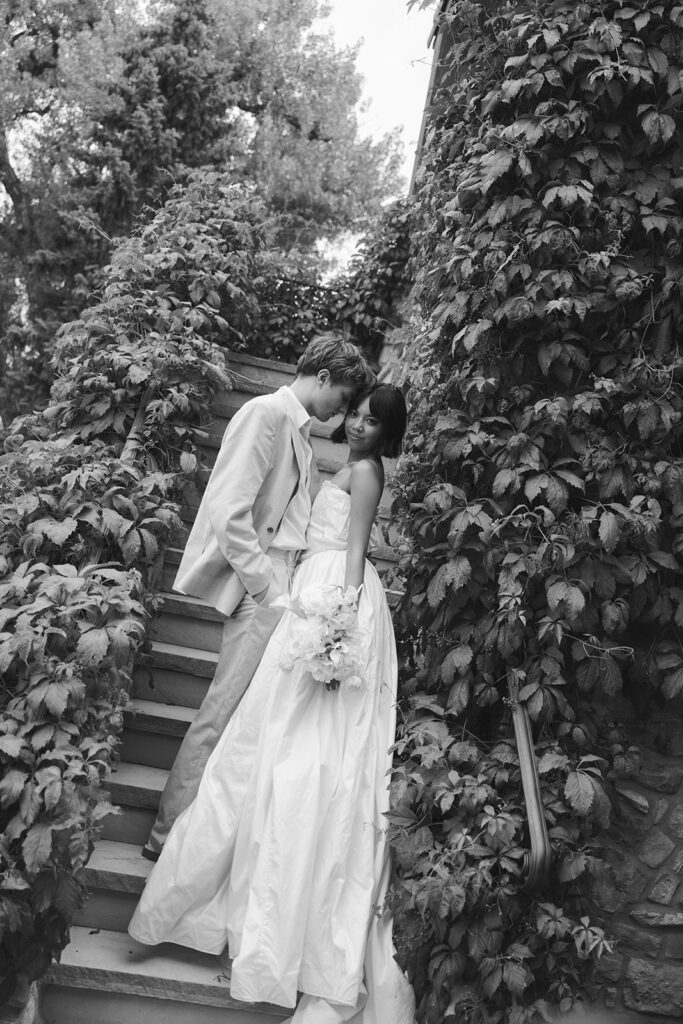 Colorado wedding bride and groom portraits at Burning Sky Farm