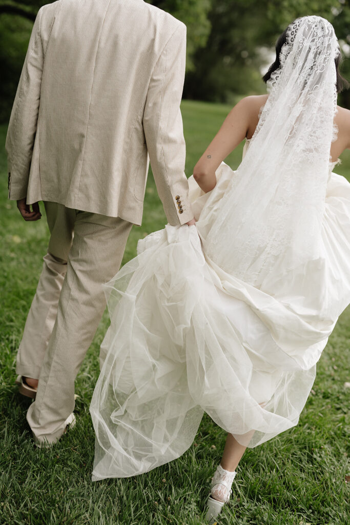 Bride and groom portraits at Burning Sky Farm in Colorado