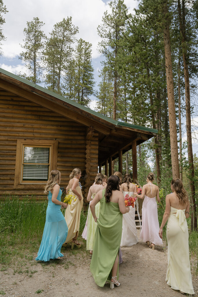 Colorful bridesmaid dresses