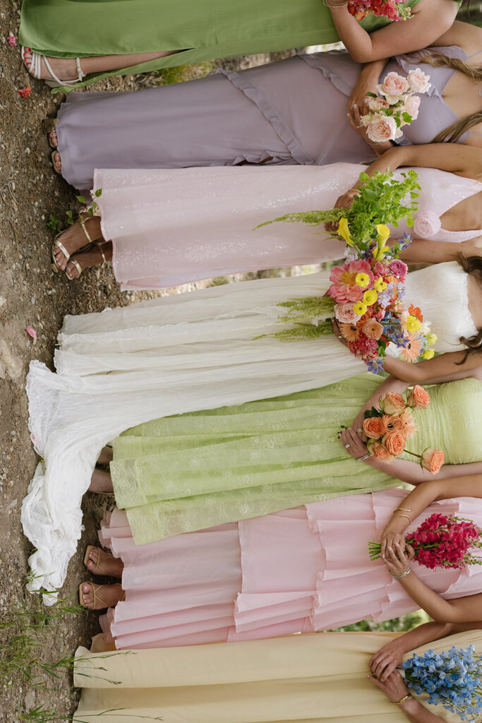 Colorful bridesmaid dresses