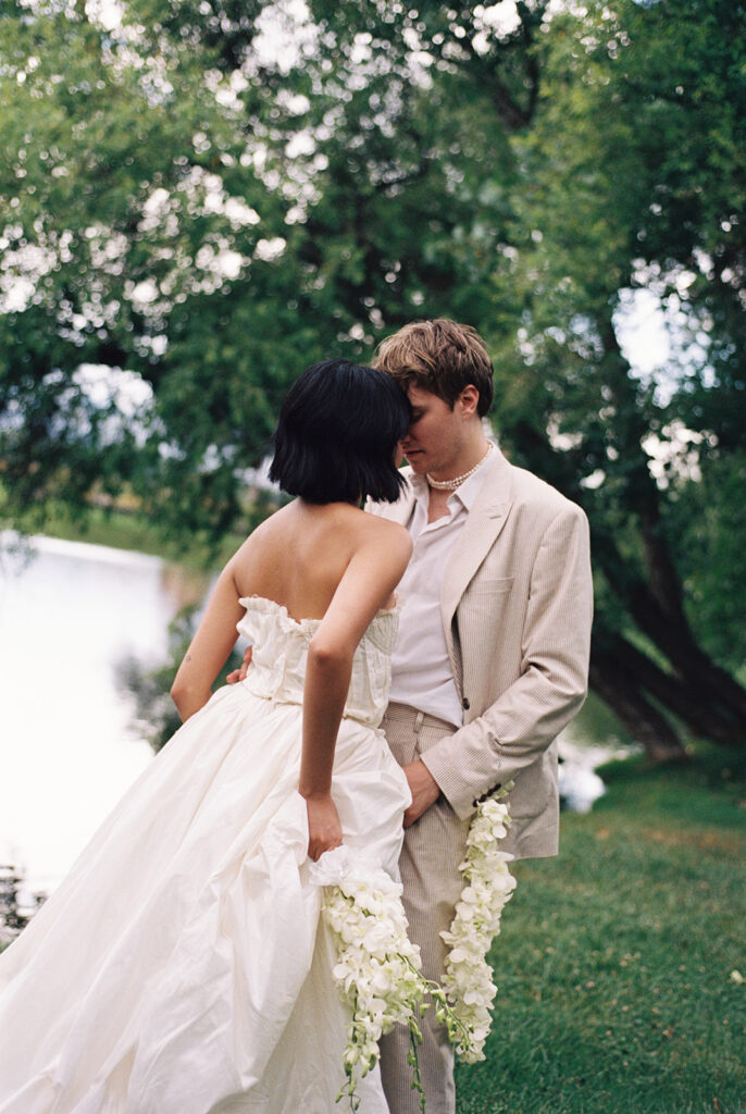 Colorado wedding photos on film at Burning Sky Farm 