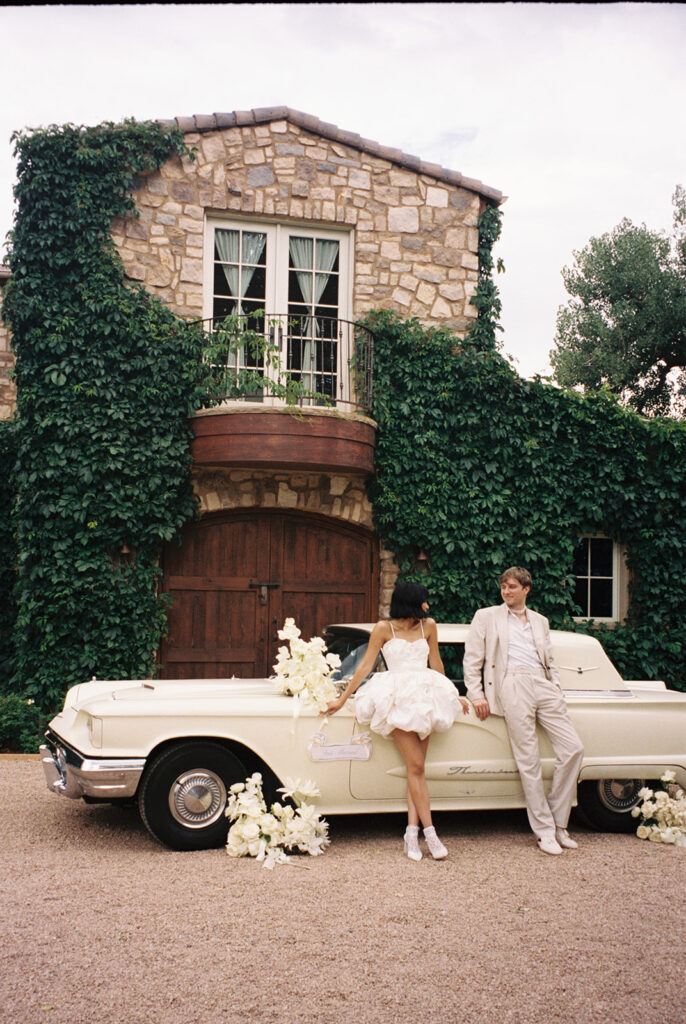 Colorado wedding photos on film at Burning Sky Farm 
