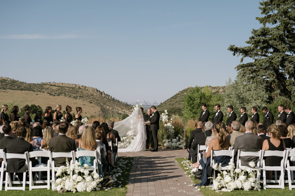 Colorado summer wedding ceremony in Littleton