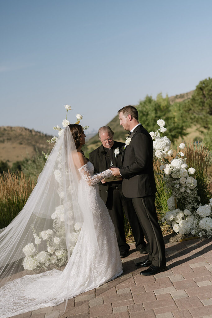 Colorado summer wedding ceremony in Littleton