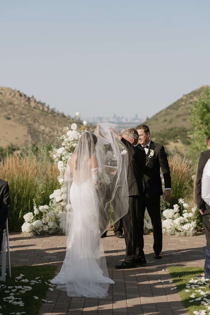 Colorado summer wedding ceremony in Littleton