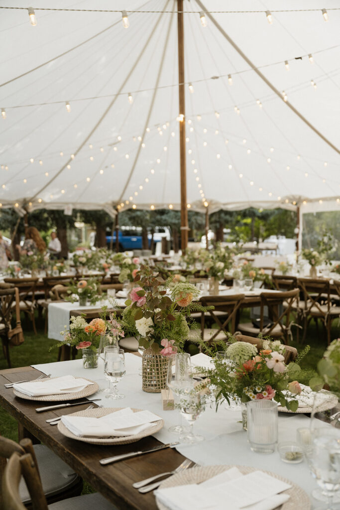 Coastal Cowgirl Wedding decor in Aspen, Colorado