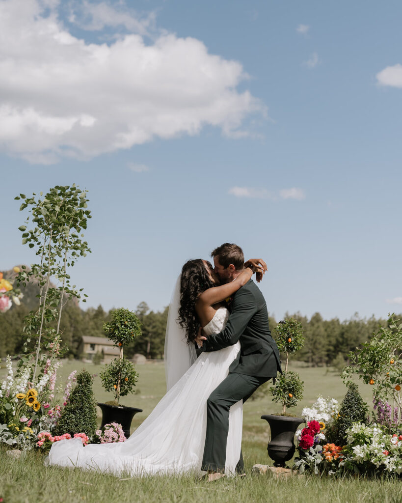 Boulder, CO, wedding ceremony at Greystone Castle