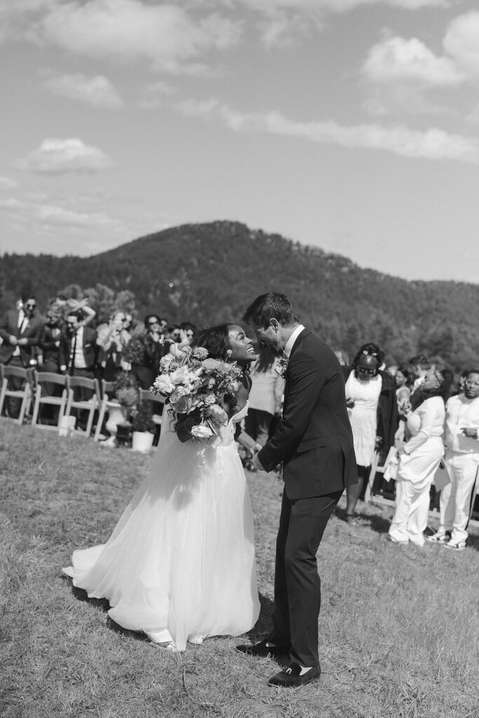Greystone Castle wedding ceremony in the Spring in Boulder, CO