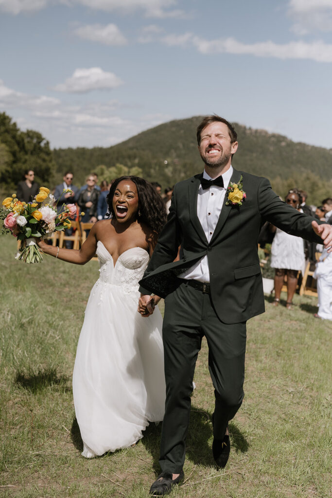 Greystone Castle wedding ceremony in the Spring in Boulder, CO