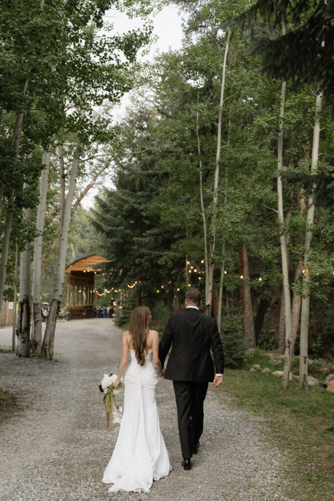 Wedding portraits in the forest at Blackstone Rivers Ranch