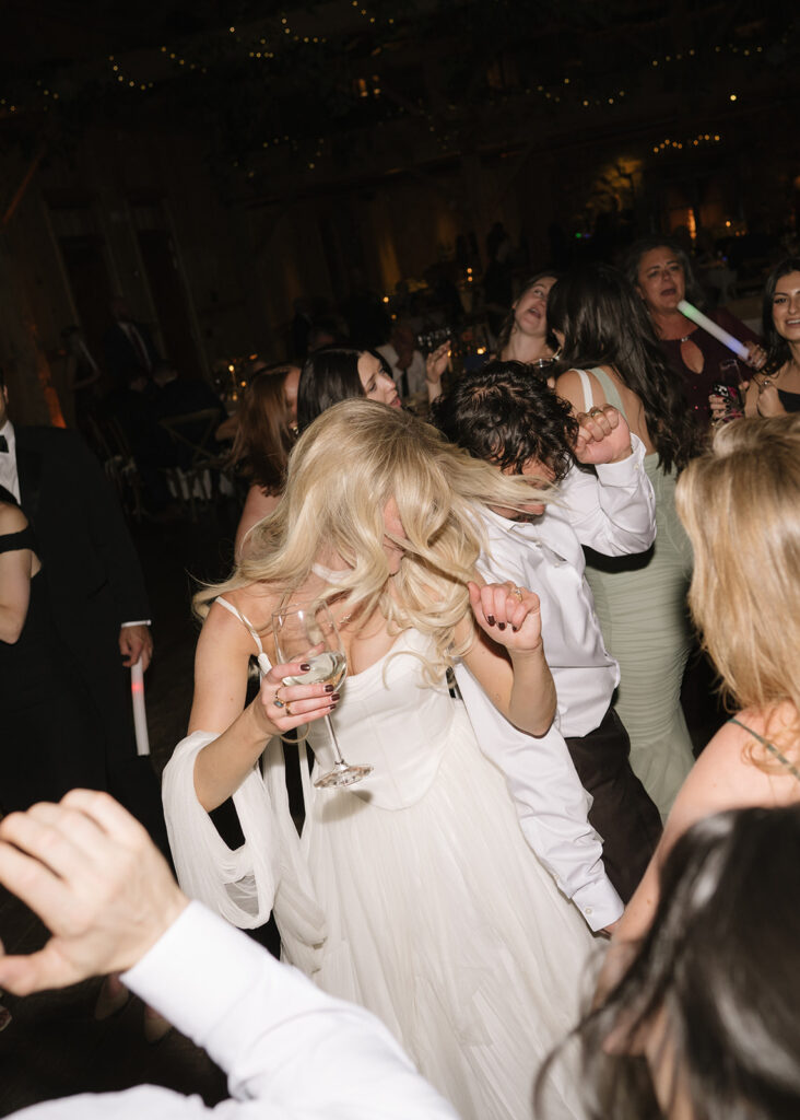 Wedding reception dance party in Colorado for a fall wedding