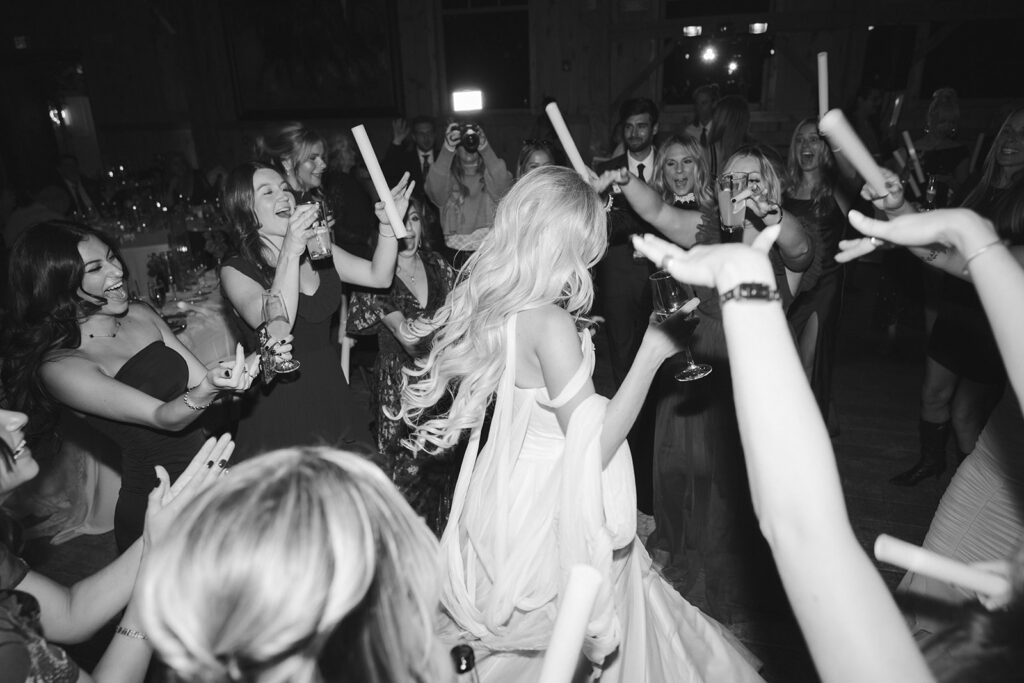 Wedding reception dance party in Colorado for a fall wedding