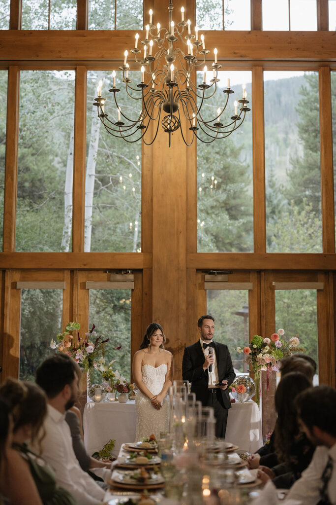 Reception toasts at Donovan Pavilion