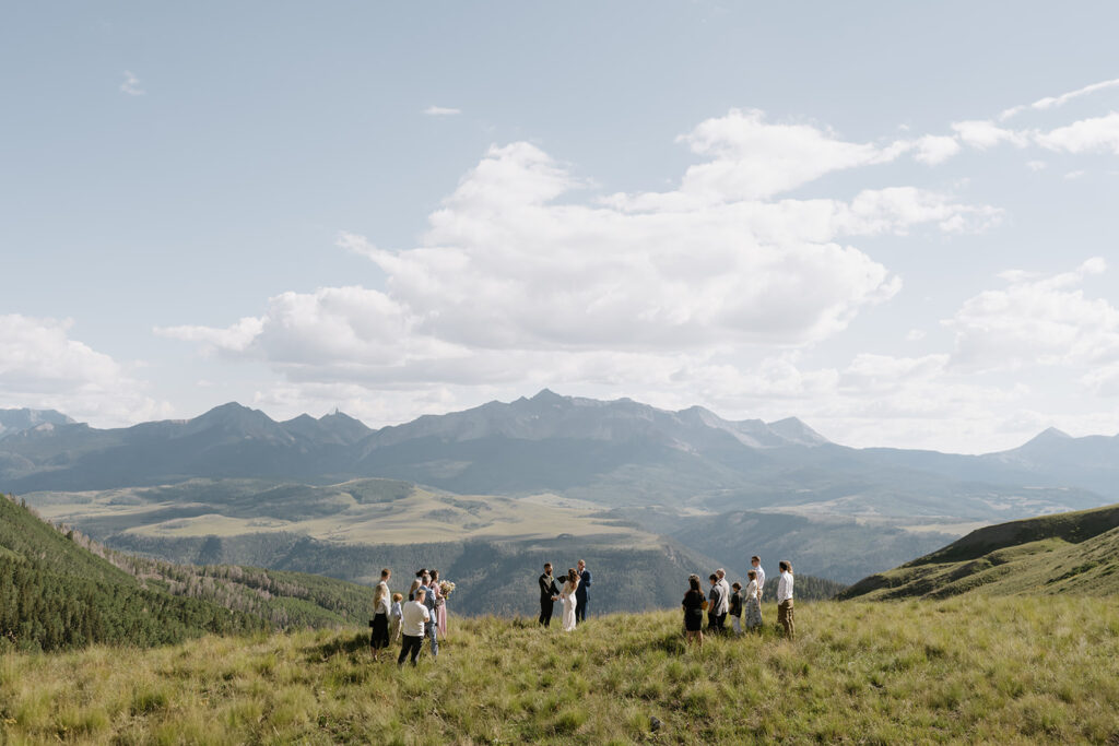 Colorado mountain wedding ceremony in Telluride