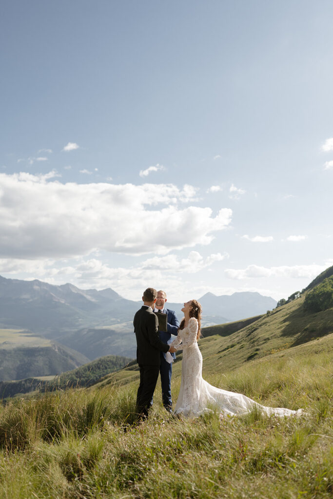 Colorado mountain wedding ceremony in Telluride