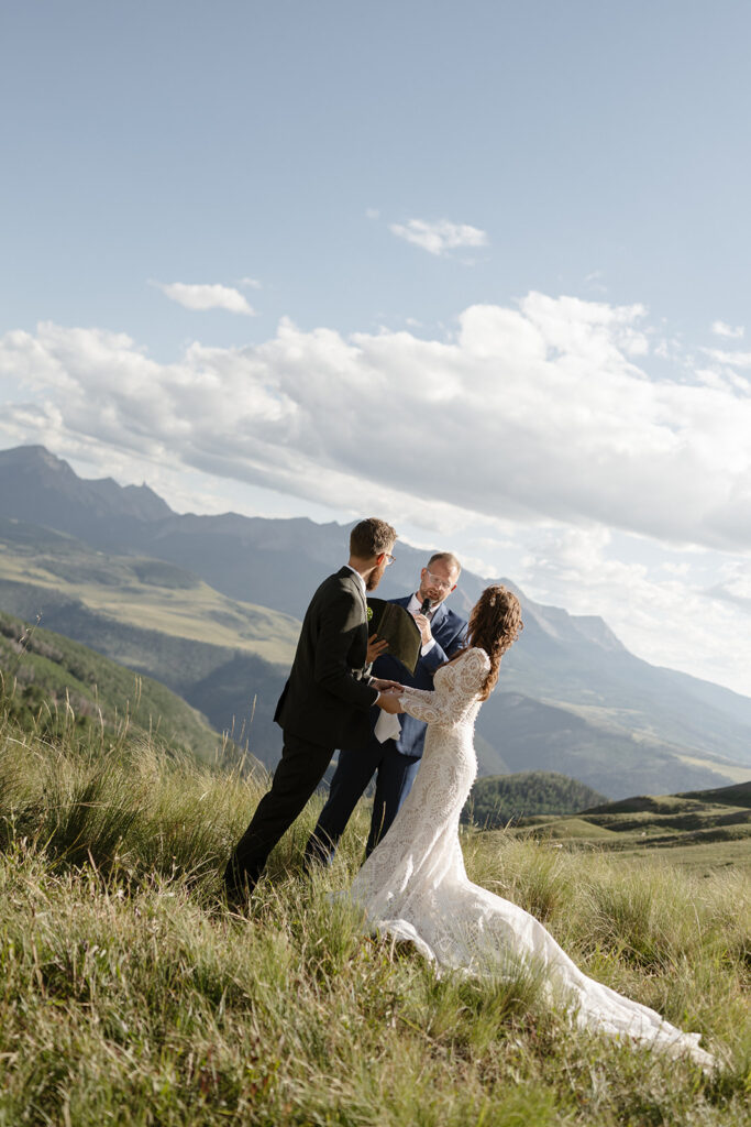 Colorado mountain wedding ceremony in Telluride