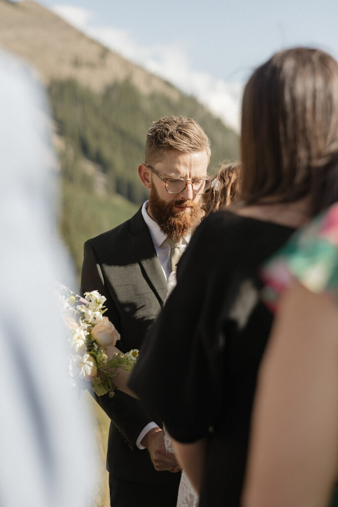 Colorado mountain wedding ceremony in Telluride