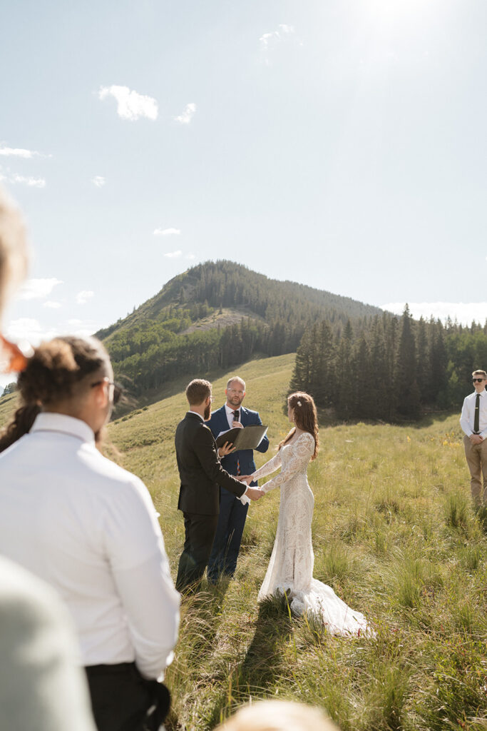Colorado mountain wedding ceremony in Telluride