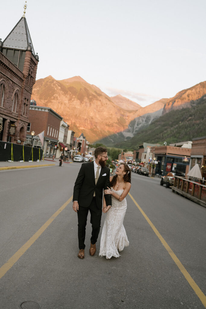 Apres ski town wedding photos in Telluride