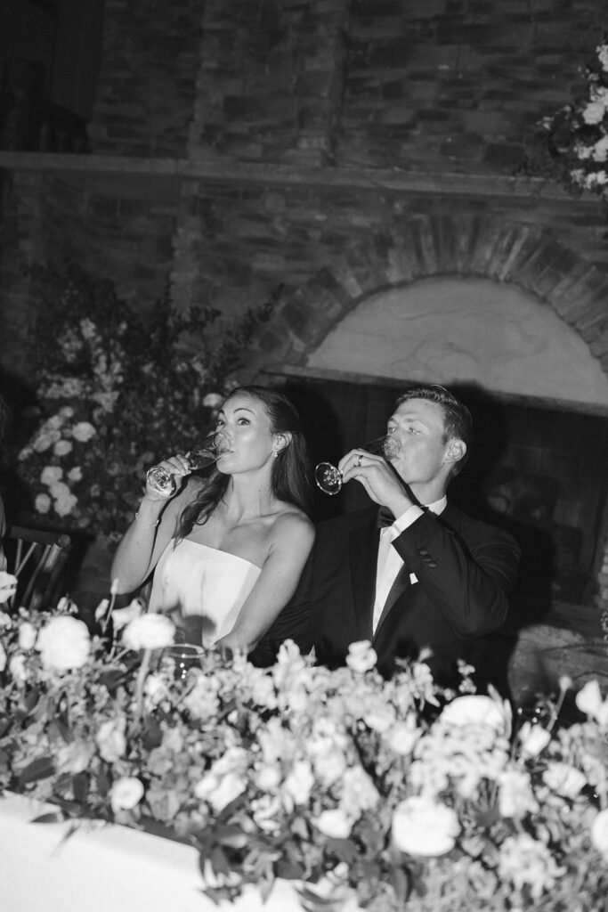 Indoor Colorado winter wedding reception