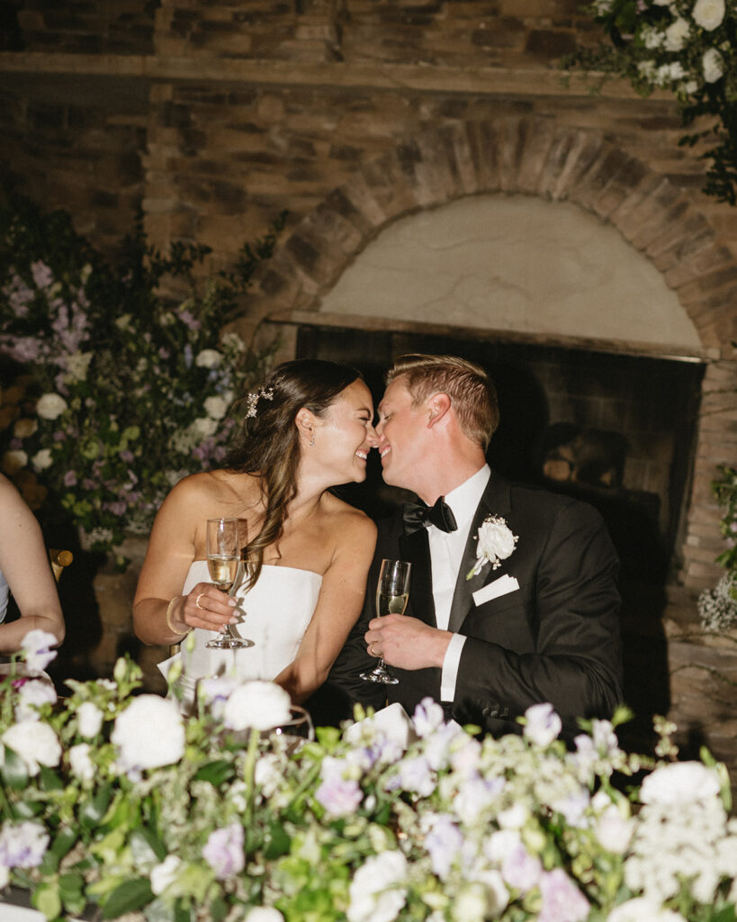 Indoor Colorado winter wedding reception