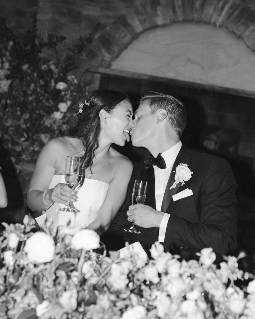 Indoor Colorado winter wedding reception