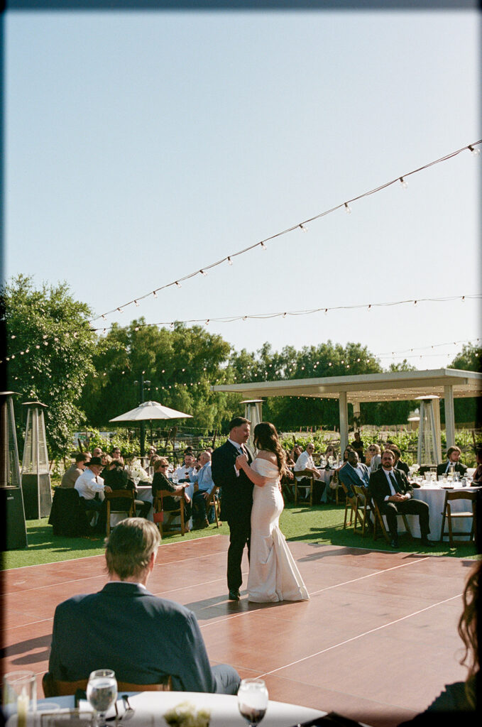 Rancho Guejito wedding reception in San Diego on 35mm film