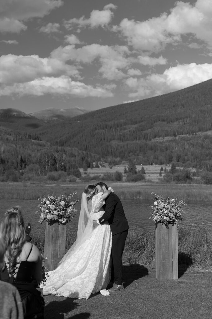 Colorado mountain wedding ceremony