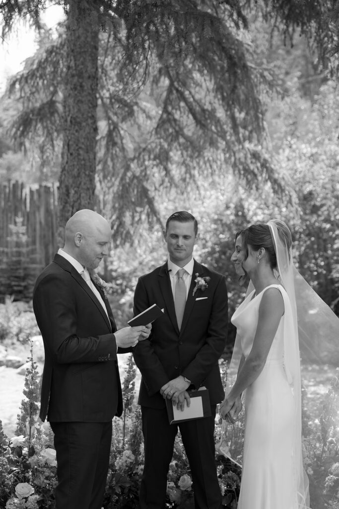 Colorado wedding ceremony at an Idaho Springs wedding venue