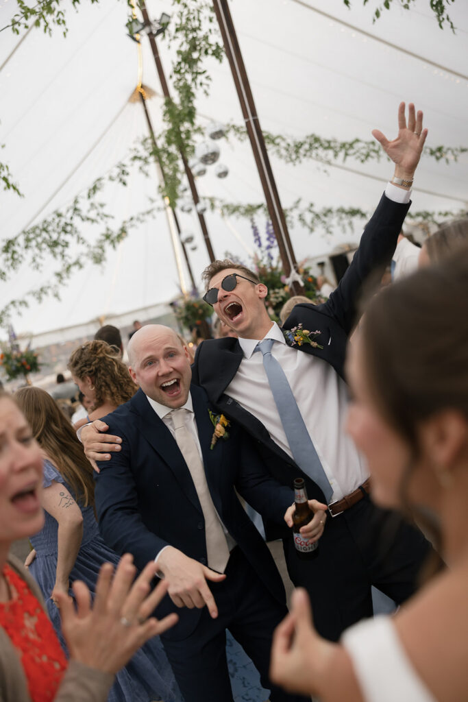 Whimsical wedding reception at an Idaho Springs wedding venue