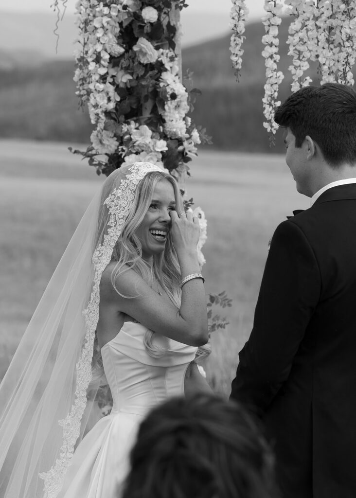 An emotional Steamboat Springs summer wedding ceremony
