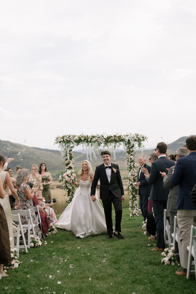 A romantic Steamboat Springs summer wedding ceremony
